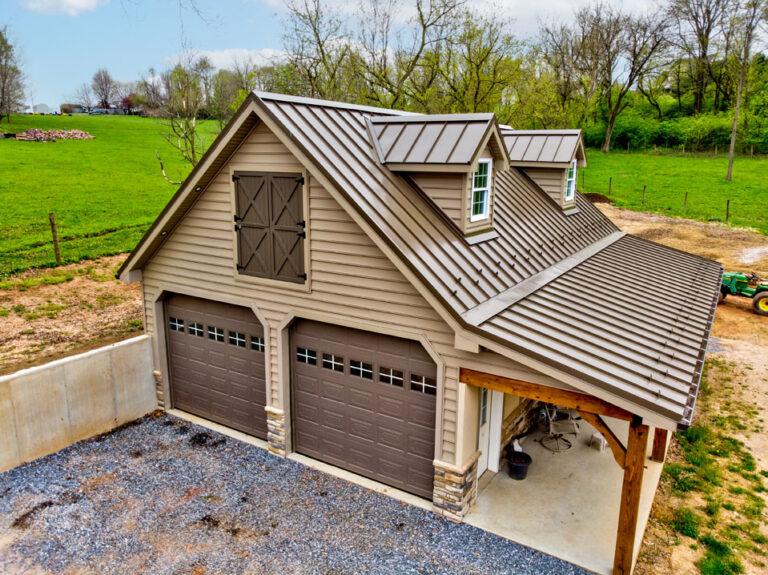 Standing Seam Metal Garage Roof installed in Stevens PA